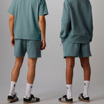 adidas x Pharrell Humanrace Small Logo Shorts 'Grey Blue' HJ7068