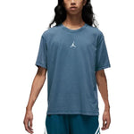 Men's Air Jordan Dri-FIT Solid Color Logo Printing Round Neck Pullover Short Sleeve Blue T-Shirt DH8922-493