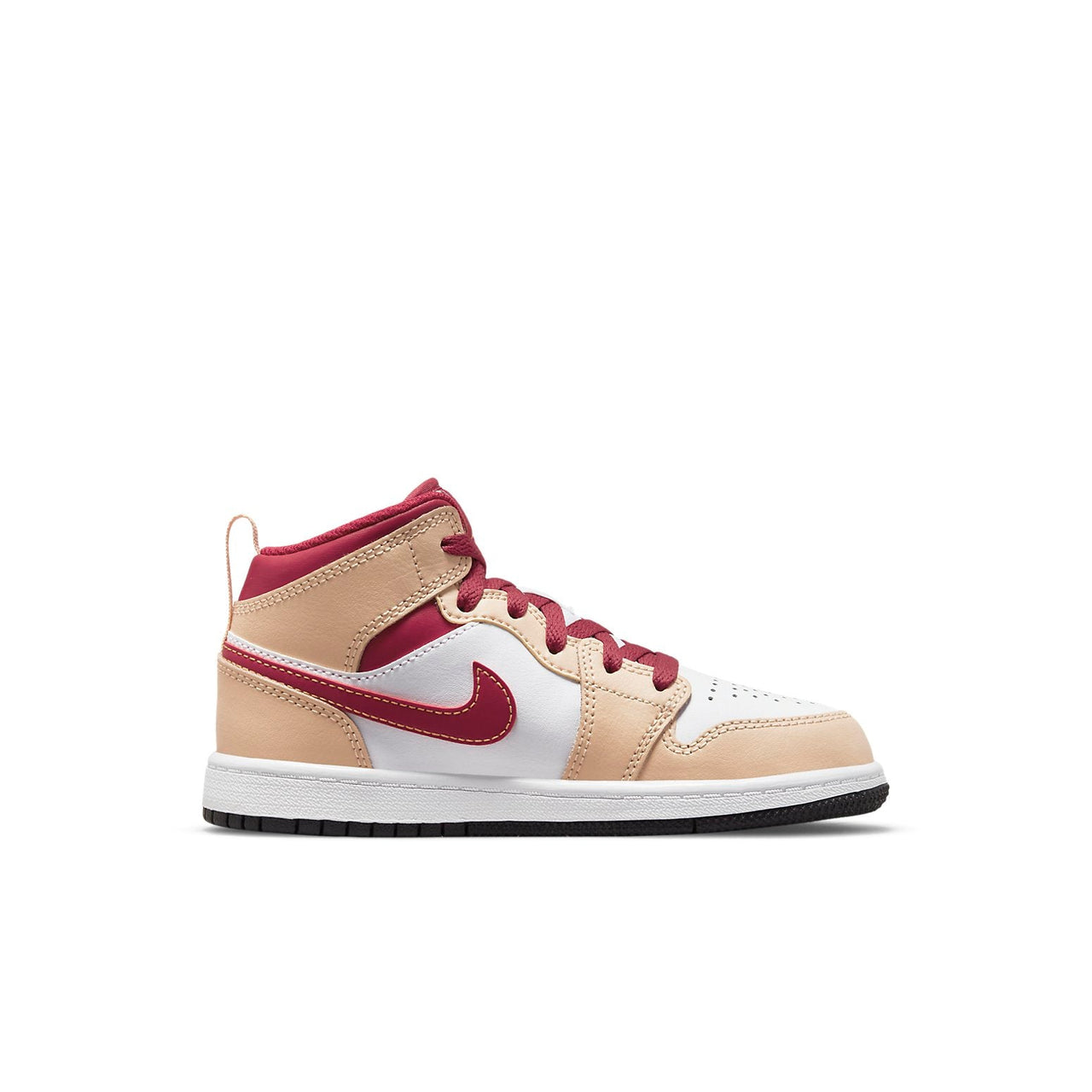 (PS) Air Jordan 1 Mid 'Light Curry Cardinal Red' 640734-201