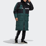 adidas originals Long Dwn Jkt Colorblock Casual Sports Stay Warm hooded Down Jacket Green GJ6729