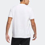 Men's adidas neo Alphabet Cartoon Printing Round Neck Casual Short Sleeve White T-Shirt HS6806