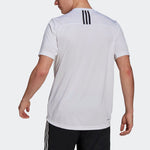 adidas Logo Printing Training Sports Round Neck Short Sleeve White GM2135