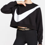 (WMNS) Nike Sportswear Swoosh Large Round Neck Black BV3934-011