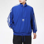 adidas T-MAC Classic Stripes Logo Half-Zipped Sports Jacket Men's Blue GH6689