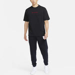 Air Jordan Casual Solid Color Printing Round Neck Pullover Short Sleeve Black DO6100-010