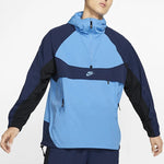 Nike Colorblock Half Zipper Woven Hooded Jacket Blue BV5386-412