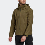 adidas Terrex Mt Rr Jacket waterproof Sports Outdoor Hooded Jacket Green GU6485