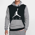 Men's Air Jordan JUMPMAN AJ Large LOGO Gray Black Pullover 'Grey Black' CK1349-010
