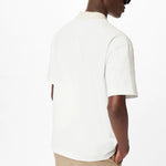 Men's LOUIS VUITTON x NIGO Crossover LV2 SS22 Knit Collar Logo Alphabet Short Sleeve White 1A9GMM