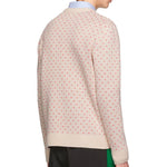 Gucci Grey Wool Harp Jacquard Sweater For Men White 577406-XKAU9-9133