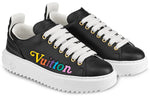 (WMNS) LOUIS VUITTON LV Time Out Vuitton Calfskin Sports Shoes Black 1A5C55