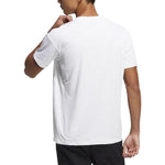 Men's adidas Splicing Casual Sports Round Neck Short Sleeve White T-Shirt HE9942