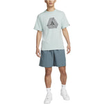 Men's Nike Geometry Pattern Printing Round Neck Pullover Short Sleeve Green T-Shirt DV0679-366