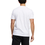Men's adidas Alphabet Logo Sports Round Neck Pullover Short Sleeve White T-Shirt HE4793