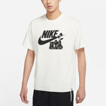 Men's Nike Logo Flowers Printing Casual Sports Short Sleeve White T-Shirt DQ1009-133