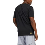 Men's adidas Casual Alphabet Solid Color Sports Short Sleeve Black T-Shirt HB5453