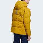 adidas Gd Puffy Jkt Outdoor Sports Stay Warm hooded down Jacket Gold Color H23075