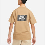 Men's Nike Pattern Printing Round Neck Pullover Short Sleeve Khaki T-Shirt DR5758-258