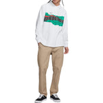 Men's Nike Colorblock Logo Skateboard Long Sleeves Polo Shirt White CJ0045-100
