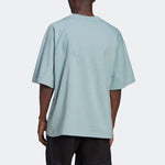 adidas originals Sports Large Logo Solid Color Splicing Short Sleeve Gray Green HC4509