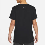 Nike Yoga Dri-Fit Solid Color Round Neck Short Sleeve Black DM7826-010
