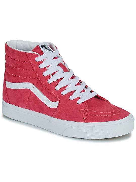 (WMNS) Vans Pig Suede Sk8-Hi 'Red White' VN0007NSZLD