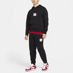 Air Jordan Flight Logo Casual Sports Fleece Lined Pullover Black CZ8261-010
