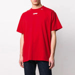 Off-White Painting Arrow Printing Short Sleeve Red OMAA038S201850042088