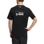 Men's adidas Cartoon Panda Printing Round Neck Casual Short Sleeve Black T-Shirt HS4398