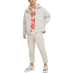Men's Nike Sportswear Alphabet Logo Woven Jacket Light Mineral Gray DM5286-012