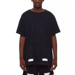 Off-White square frame Printing Round Neck Short Sleeve Unisex Black OMAA002F161850101001