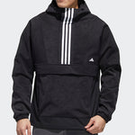 adidas Half-zipped Hooded Windproof Sports Woven Jacket Men's Black GM4443