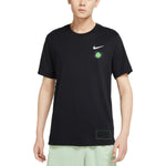 Men's Nike SS22 Cartoon Sun Hand Printing Pattern Alphabet Round Neck Short Sleeve Black T-Shirt DV3189-010