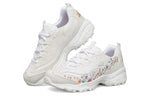 (WMNS) Skechers D'Lites 1.0 Low Running Shoes White 149465-WHT