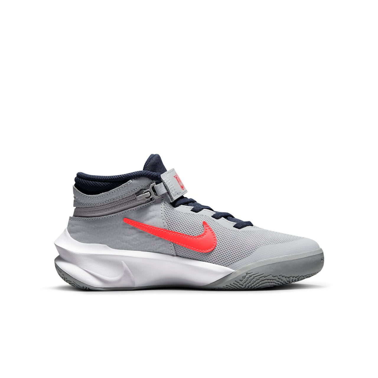 (GS) Nike Team Hustle D 10 FlyEase 'Gray Red' DD7303-006