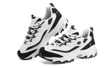 (WMNS) Skechers D'Lites 1.0 'White Black' 896155-WBK