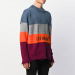 Off-White Multi-color Stripe Sweater Men Multi-color OMHE016F19E370281910