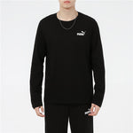 PUMA Logo Print Training Sports Breathable Round Neck Long sleeve T Shirt Men s Black 589027-01