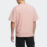adidas originals Zipper Ss Tee Solid Color Sports Round Neck Short Sleeve Pink HH9444