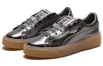 (WMNS) PUMA Basket Platform Luxe 'Silver' 366687-01