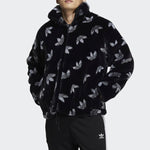 adidas originals Logo Stand Collar Sports Jacket Black HI4656
