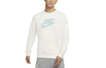 Men's Nike Logo Casual Sports Round Neck Pullover White DR7829-133