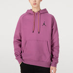 Men's Air Jordan SS22 Logo Printing Casual Sports Drawstring Fleece Lined Purple Red DJ0212-507