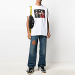 Off-White SS21 Printing Pattern Round Neck Short Sleeve White OMAA027R21JER0040125