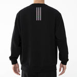 Men's adidas neo Sw Irrd Swt Splicing Sports Round Neck Pullover Black HB7380