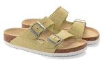 Birkenstock Arizona Suede Leather Sandals 'Shimmering Popcorn' 1024201