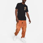 Air Jordan DNA Logo Geometry Pattern Printing Round Neck Short Sleeve Black DQ8643-010