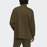 Men's adidas originals x Work Parley Crossover Casual Breathable Stripe Long Sleeves Olive Shirt HD2515