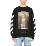 Off-White Monalisa Diagonals Print Sweatshirt Men's Black OMBA003S180030121001