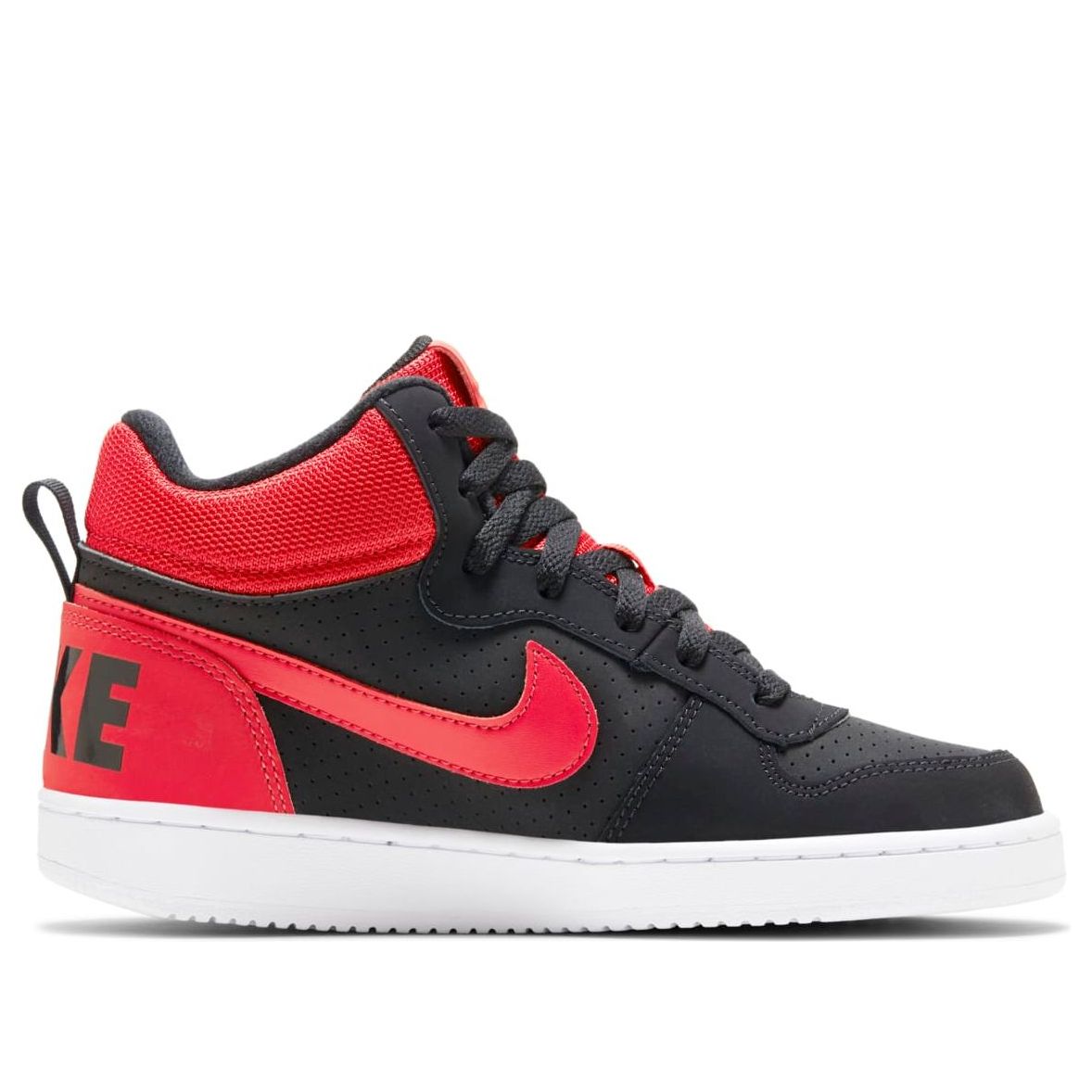 (GS) Nike Court Borough Mid Sneakers Black/Red 839977-002